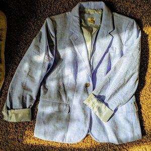 NWOT Light Blue J. Crew Linen Blazer